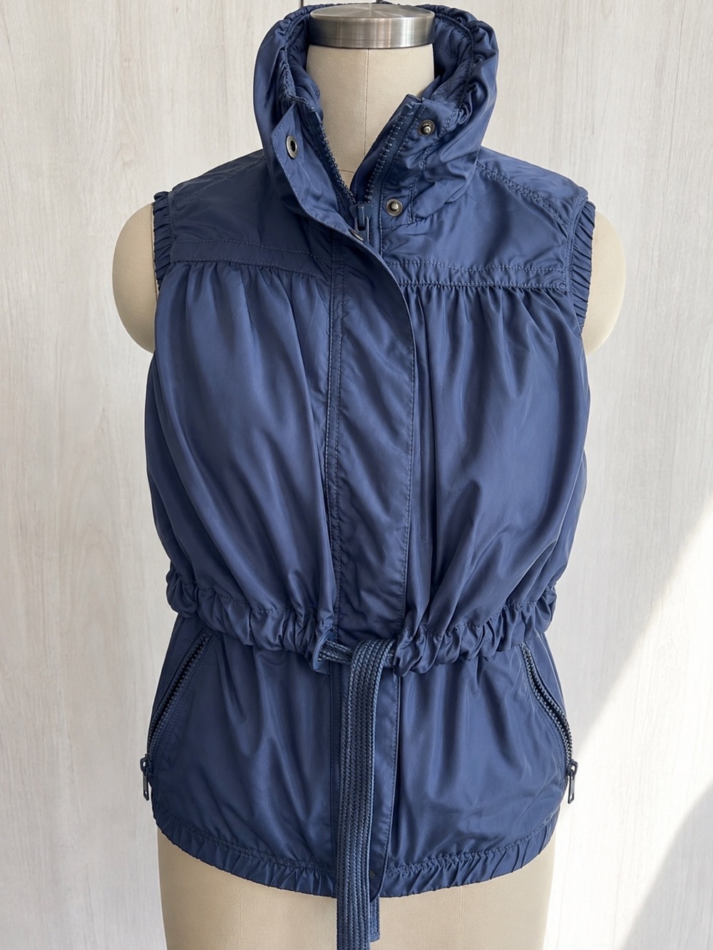 Adidas by Stella McCartney Navy Sleeveless Drawstring Vest